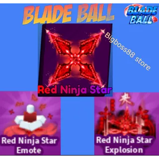 Red Ninja Star Full set - Blade Ball