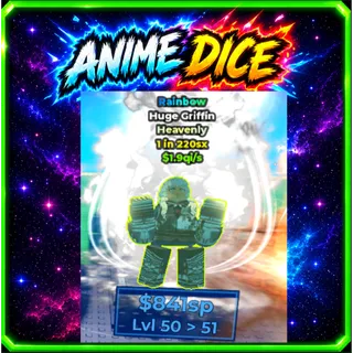 Rainbow, Huge Griffin Heavenly, 1 in 220sx, $1.9qis Lv50 - Anime Dice