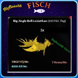 Big Jingle Bell Leviathan 3 ( Aquarium ) 74.02K C$ per hour 4k Xp - Fisch