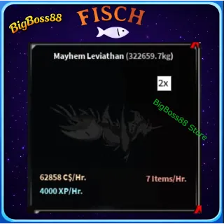 Mayhem Leviathan 2 ( Aquarium ) 62.8K C$ per hour 4k Xp - Fisch