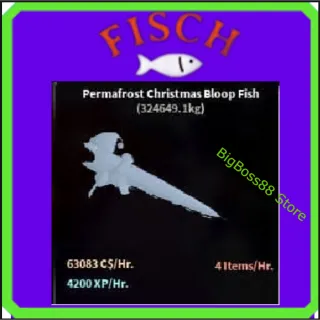 Permafrost Christmas Bloop Fish ( Aquarium ) 63.0K C$ per hour 4.2k Xp - Fisch