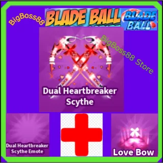 Dual Heartbreaker Scythe Full set - Blade Ball