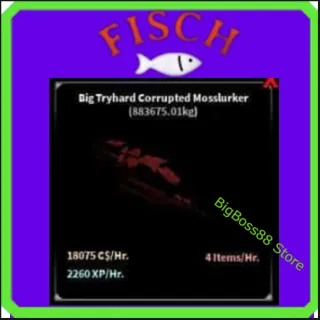 Big Tryhard Corrupted Mosslurker ( Aquarium ) 18K C$ per hour 2.26k Xp - Fisch