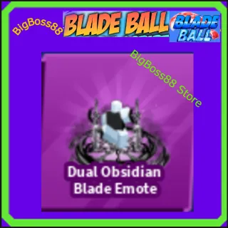 Dual Obsidian Blade Emote - Blade Ball