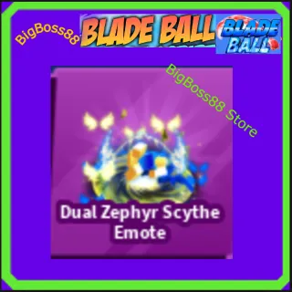 Dual Zephyr Scythe Emote - Blade Ball