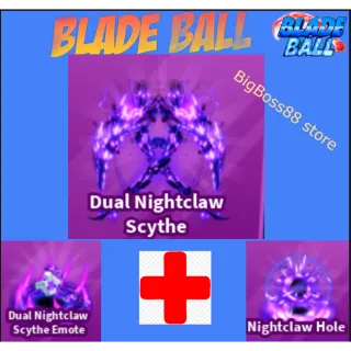 Dual Nightclaw Scythe Full set - Blade Ball