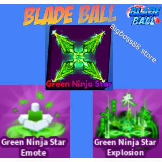 Green Ninja Star Full set - Blade Ball