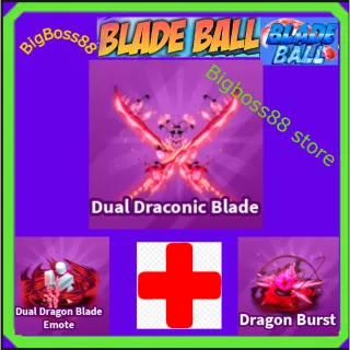 Dual Draconic Blade Full set - Blade Ball