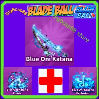 Blue Oni Katana Full set - Blade Ball