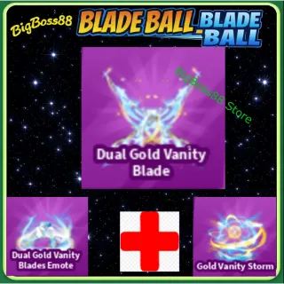 Dual Gold Vanity Blade Full set - Blade Ball