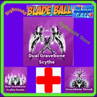Dual Gravebone Scythe Full set - Blade Ball