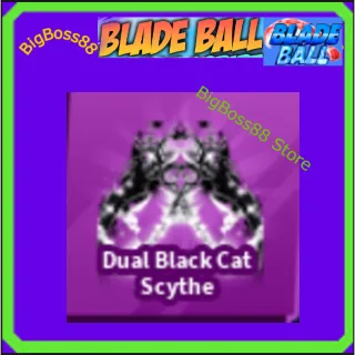 Dual Black cat Scythe - Blade Ball