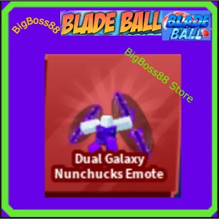 Dual Galaxy Nunchucks Emote - Blade Ball