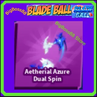 Aetherial Azure Dual Spin Emote - Blade Ball