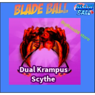 Dual Krampus Scythe - Blade Ball