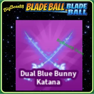 Dual Blue Bunny Katana - Blade Ball