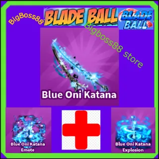 Blue Oni Katana Full set - Blade Ball
