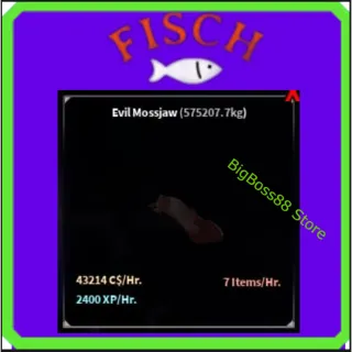 Evil Mossjaw ( Aquarium ) 43.2K C$ per hour 2.4k Xp - Fisch