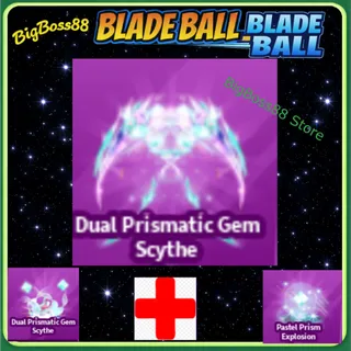 Dual Prismatic Gem Scythe Full set - Blade Ball