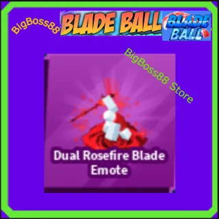 Dual Rosefire Blade Emote - Blade Ball