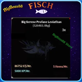 Big Serene Profane Leviathan 3 ( Aquarium ) 86.7K C$ per hour 5k Xp - Fisch