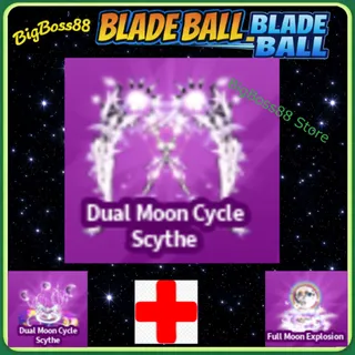 Dual Moon Cycle Scythe Full set - Blade Ball