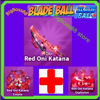 Red Oni Katana Full set - Blade Ball