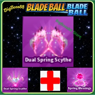 Dual Spring Scythe Full set - Blade Ball