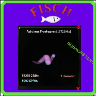 Fabulous Frostwyrm ( Aquarium ) 58.2K C$ per hour 5k Xp - Fisch