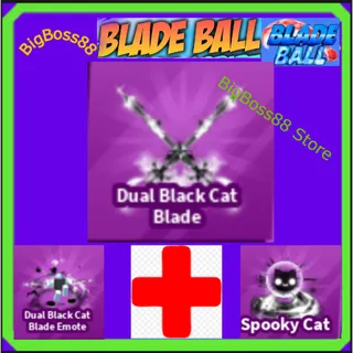 Dual Black cat Blade Full set - Blade Ball