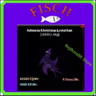 Astraeus Christmas Leviathan ( Aquarium ) 64.3K C$ per hour 4k Xp - Fisch