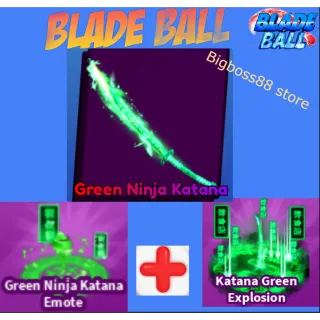 Green Ninja Katana Full set  - Blade Ball