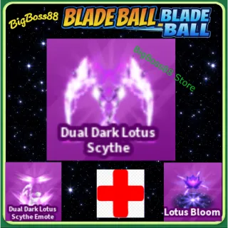 Dual Dark Lotus Scythe Full set - Blade Ball