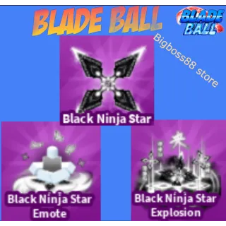 Black Ninja Star Full set - Blade Ball