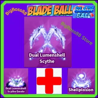 Dual Lumenshell Scythe Full set - Blade Ball
