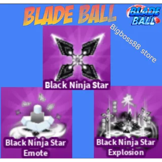 Black Ninja Star Full set - Blade Ball