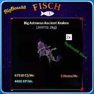 Big Astraeus Ancient Kraken 2 ( Aquarium ) 67.9K C$ per hour 4.4k Xp - Fisch