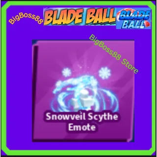 Snowveil Scythe Emote - Blade Ball
