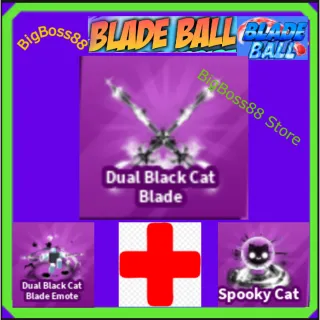 Dual Black cat Blade Full set - Blade Ball