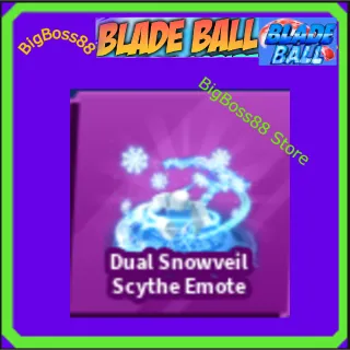 Dual Snowveil Scythe Emote - Blade Ball