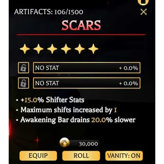 Female Scars + Crystal necklace + Warrior amband