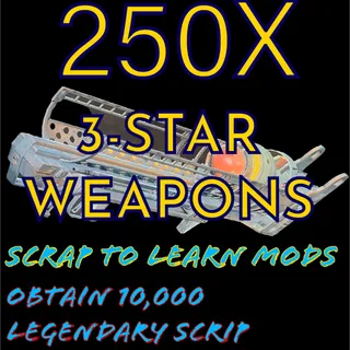 250X Weapons for scrip