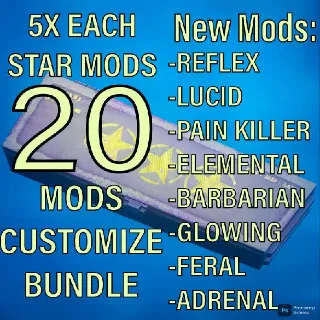 Any 20 1-4 Star Mods Customize Bundle