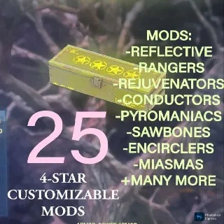 25x 4-star Custom Mods