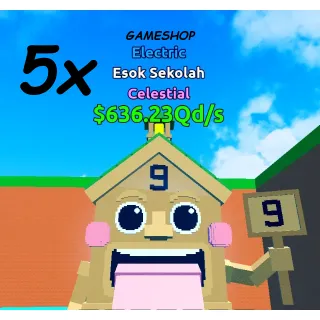 5x Esok Sekolah 636.23Qd/s | Electric Esok Sekolah | Fast Delivery And Cheapest | %100 Safe | Escape Tsunami for Brainrots