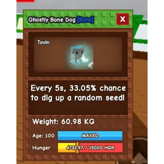 GHOSTLY BONE DOG HUGE 60kg plus