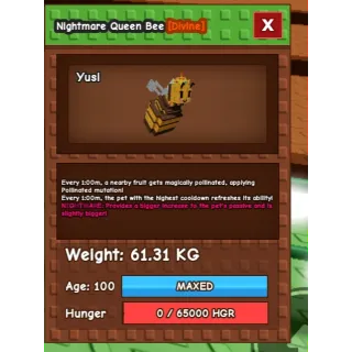 HUGE NIGHTMARE QUEEN BEE 60 KG ++ 