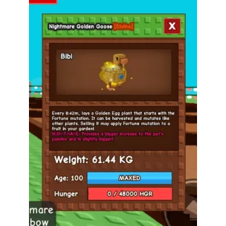 HUGE NIGHTMARE GOLDEN GOOSE 60KG ++ 