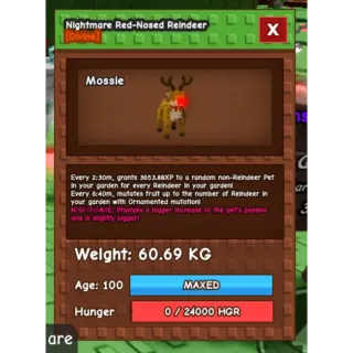 RED NOSED REINDEER NIGHTMARE HUGE 60.69 KG 