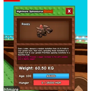 HUGE NIGHTMARE SPINOSAURUS 60KG ++